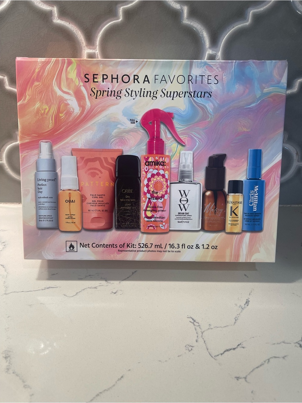 amika Pink & Multicolor Travel Styling Kit